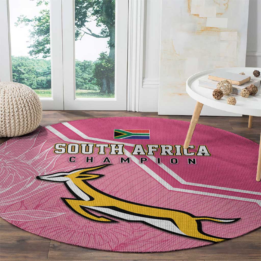 South Africa WC2026 Round Carpet Springboks Special Pink