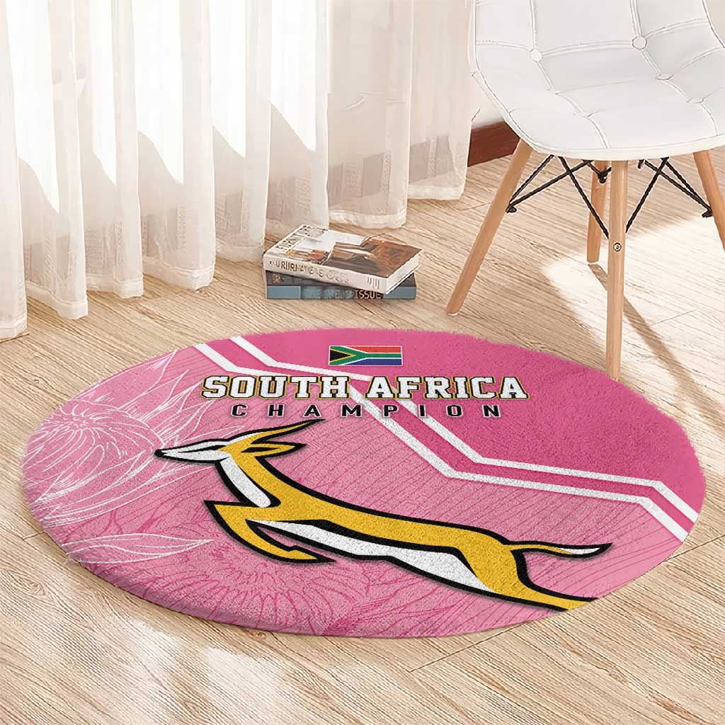South Africa WC2026 Round Carpet Springboks Special Pink