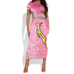 Personalized South Africa WC2026 Short Sleeve Bodycon Dress Springboks Special Pink