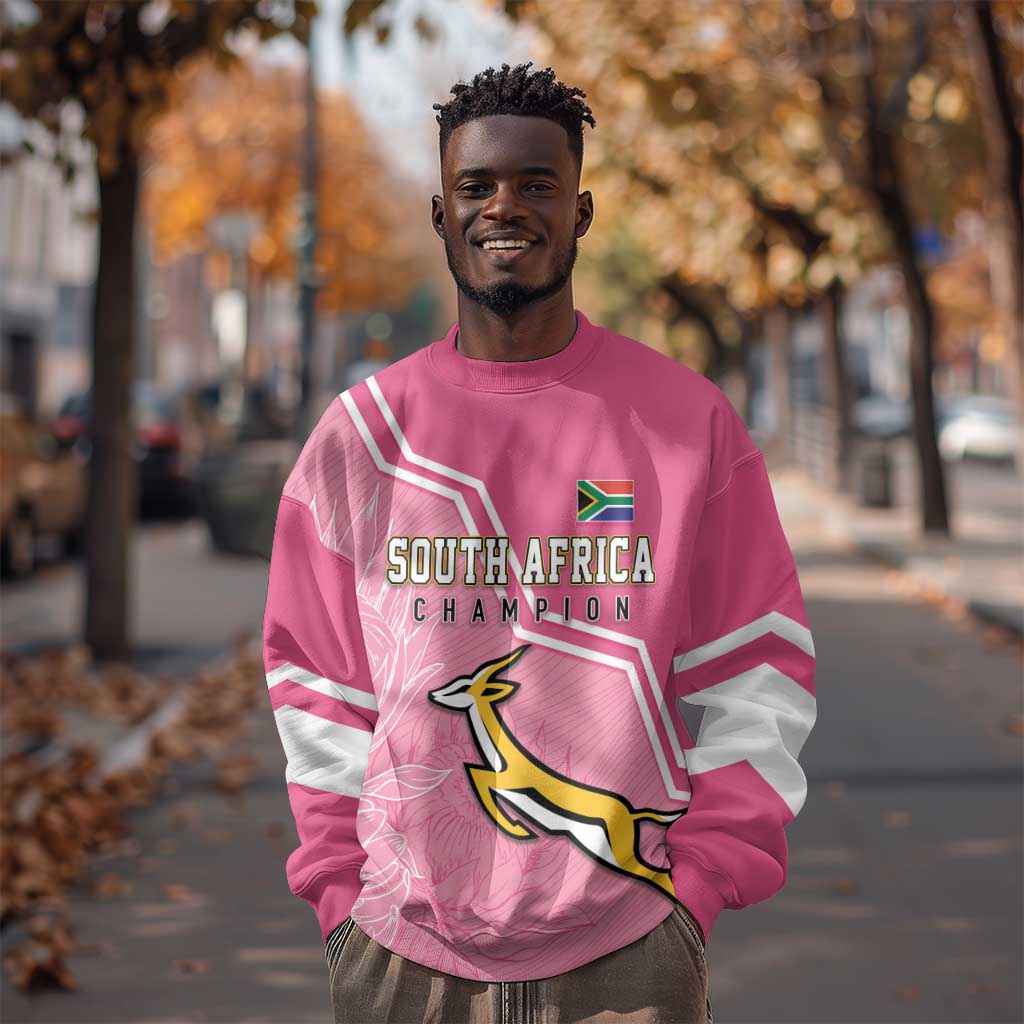 Personalized South Africa WC2026 Sweatshirt Springboks Special Pink