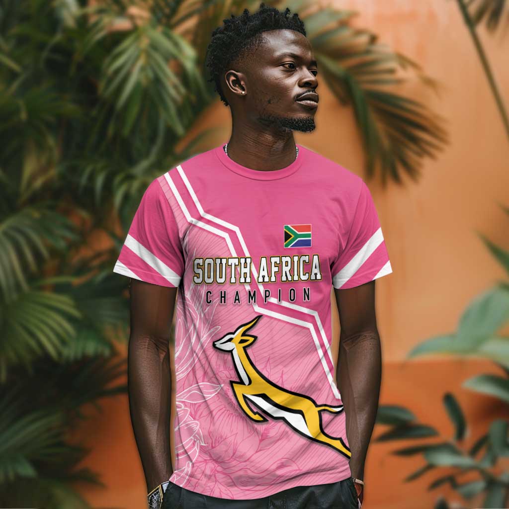 Personalized South Africa WC2026 T shirt Springboks Special Pink