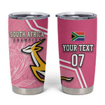 Personalized South Africa WC2026 Tumbler Cup Springboks Special Pink