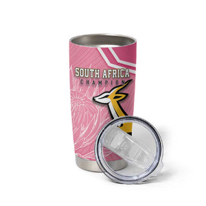Personalized South Africa WC2026 Tumbler Cup Springboks Special Pink