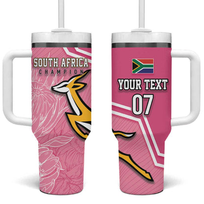 Personalized South Africa WC2026 Tumbler With Handle Springboks Special Pink