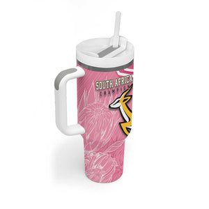 Personalized South Africa WC2026 Tumbler With Handle Springboks Special Pink