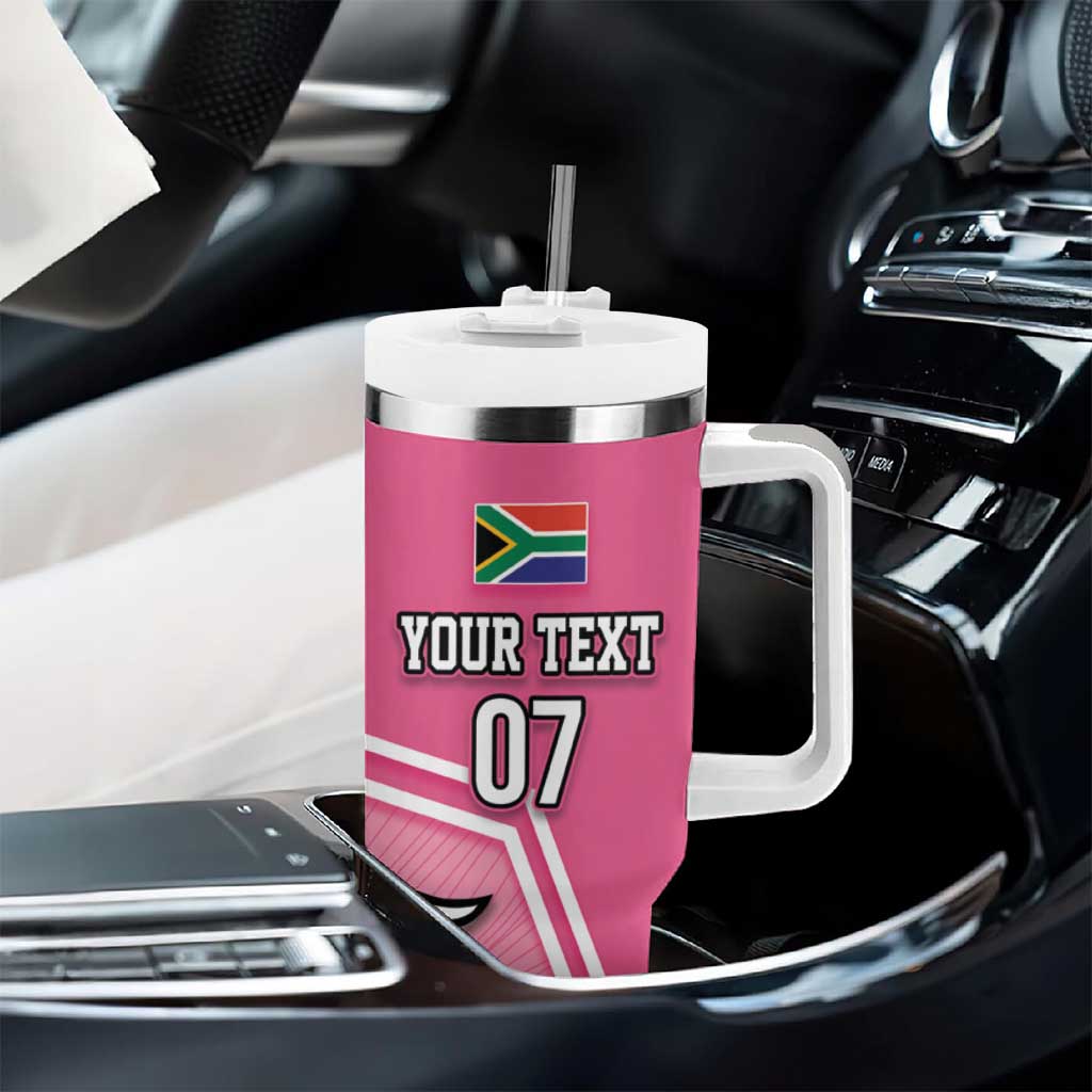 Personalized South Africa WC2026 Tumbler With Handle Springboks Special Pink