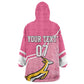 Personalized South Africa WC2026 Wearable Blanket Hoodie Springboks Special Pink