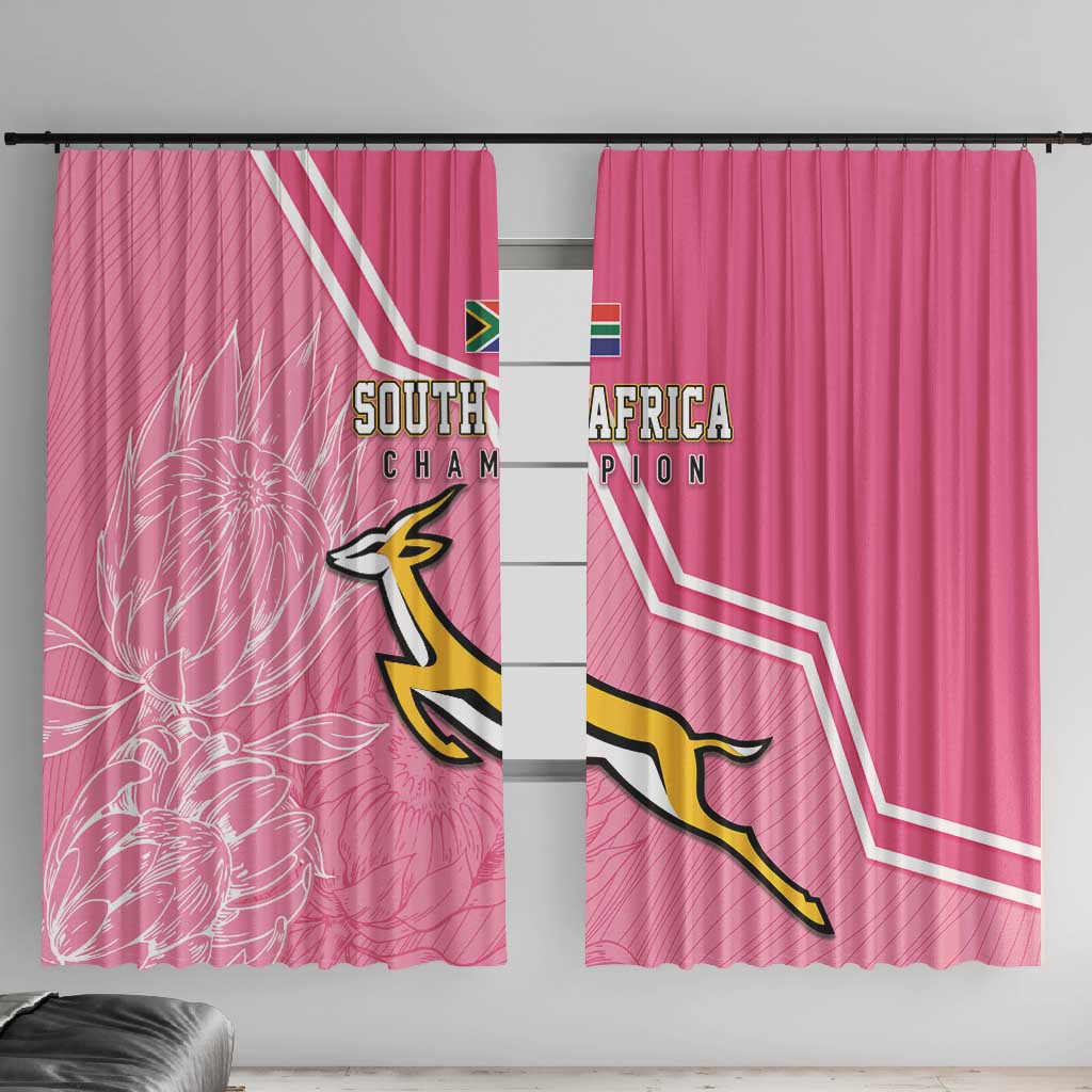South Africa WC2026 Window Curtain Springboks Special Pink