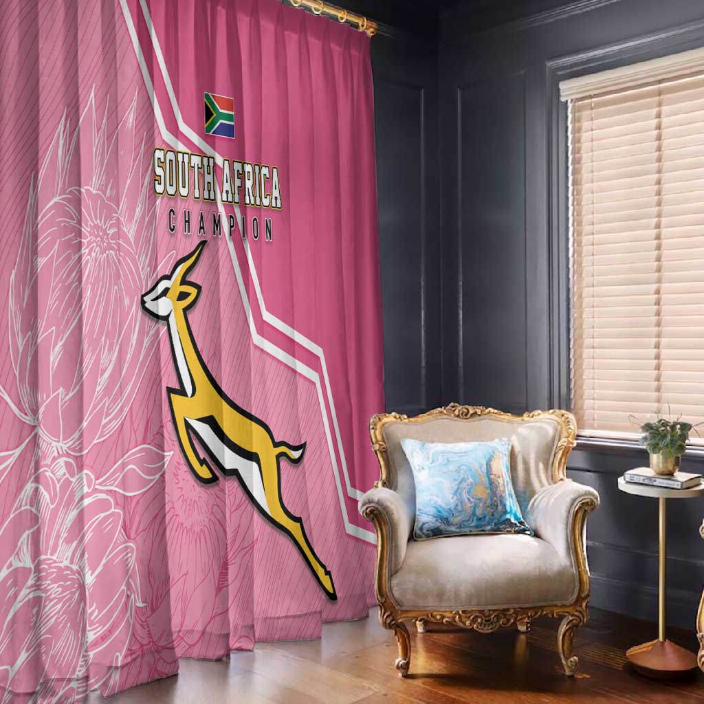 South Africa WC2026 Window Curtain Springboks Special Pink