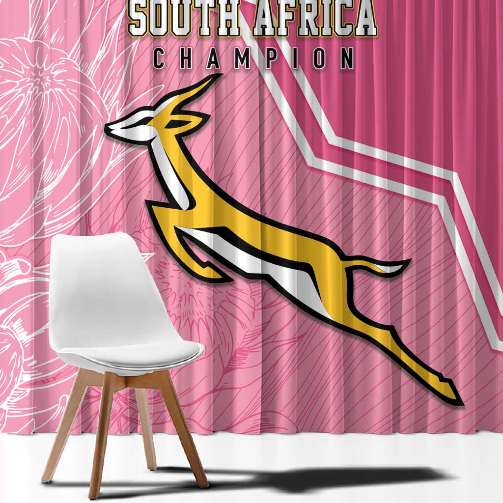 South Africa WC2026 Window Curtain Springboks Special Pink