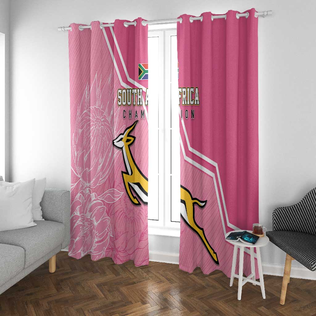 South Africa WC2026 Window Curtain Springboks Special Pink