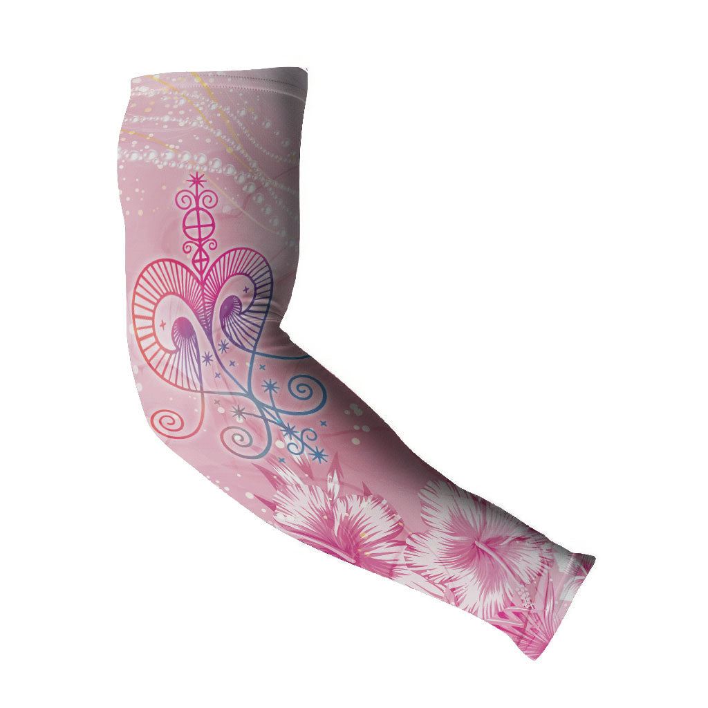 Afro Vodou Erzulie Freda Arm Sleeves Hibiscus & Pearls