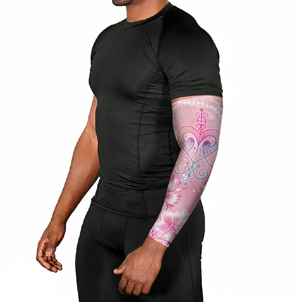 Afro Vodou Erzulie Freda Arm Sleeves Hibiscus & Pearls