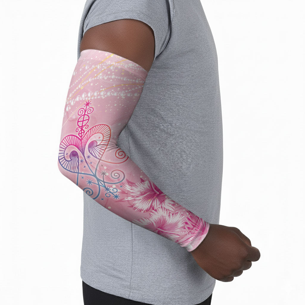 Afro Vodou Erzulie Freda Arm Sleeves Hibiscus & Pearls