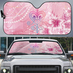 Afro Vodou Erzulie Freda Auto Sun Shade Hibiscus & Pearls