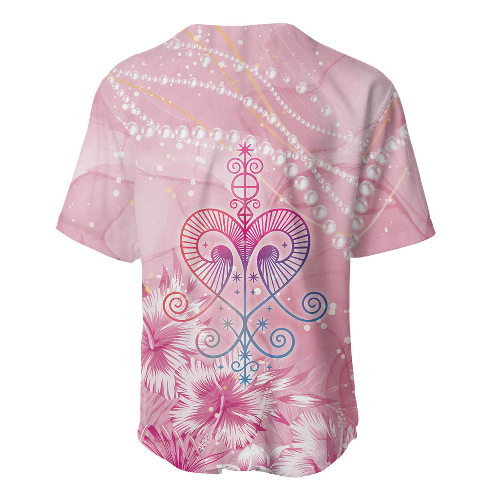 Afro Vodou Erzulie Freda Baseball Jersey Hibiscus & Pearls