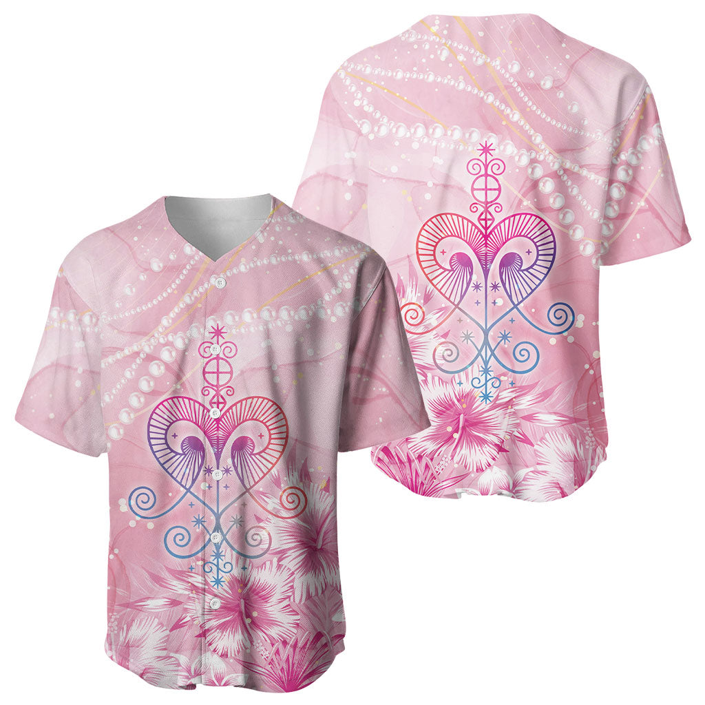 Afro Vodou Erzulie Freda Baseball Jersey Hibiscus & Pearls