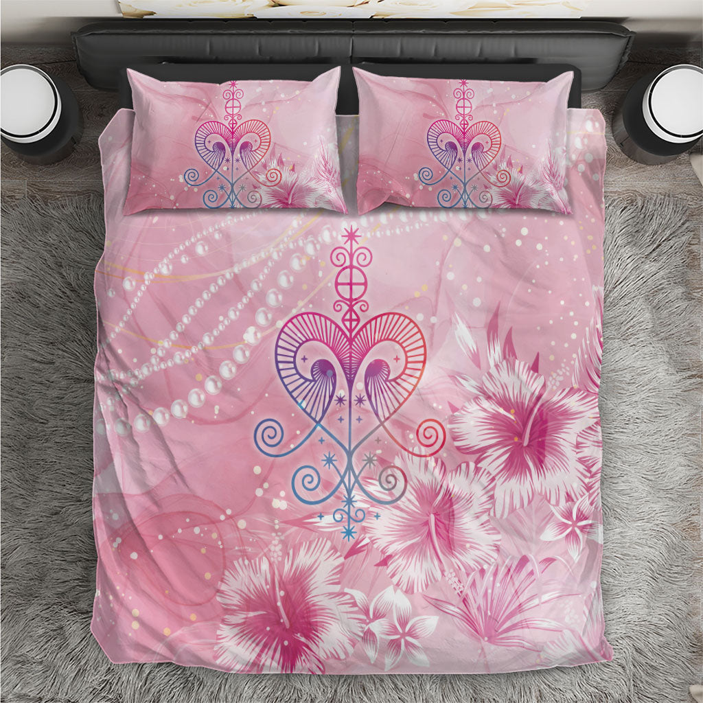 Afro Vodou Erzulie Freda Bedding Set Hibiscus & Pearls