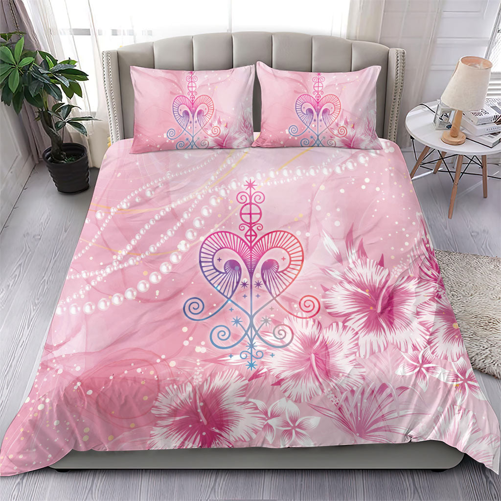 Afro Vodou Erzulie Freda Bedding Set Hibiscus & Pearls
