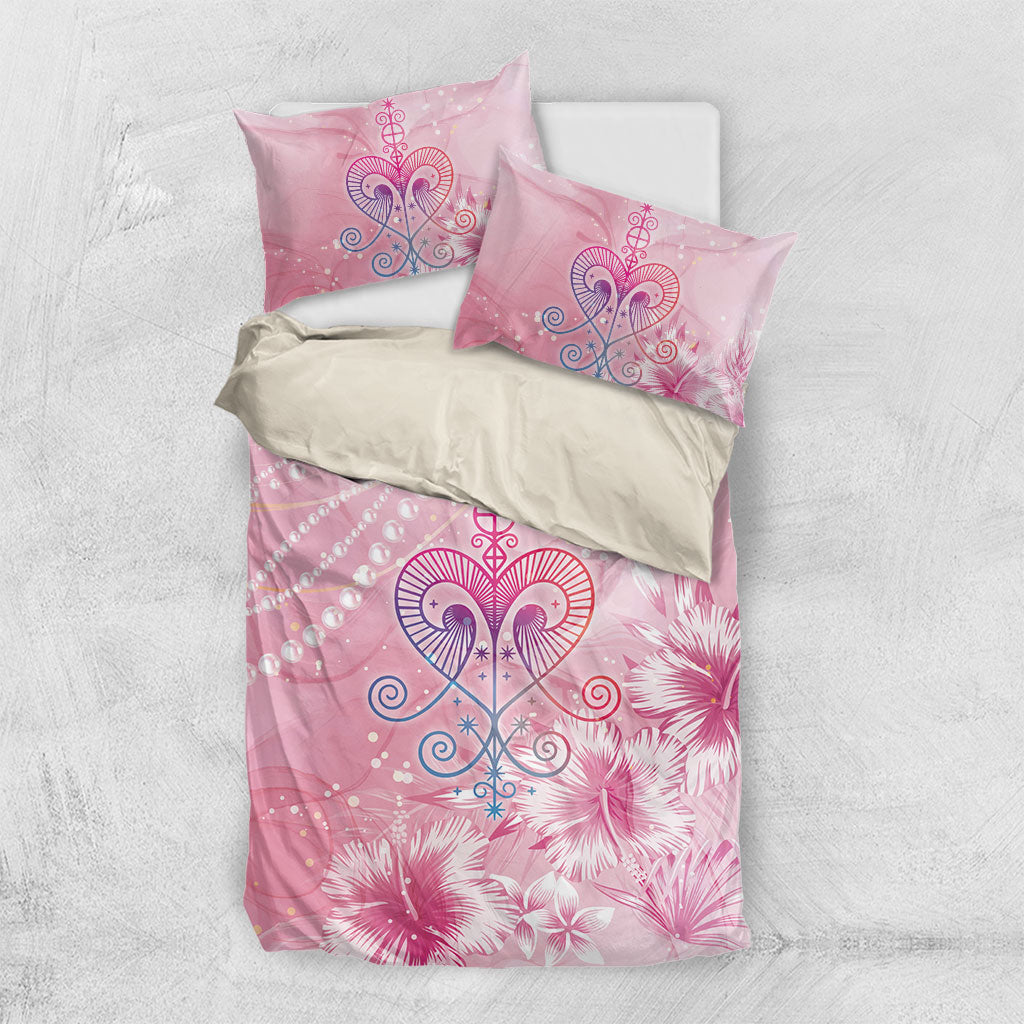 Afro Vodou Erzulie Freda Bedding Set Hibiscus & Pearls
