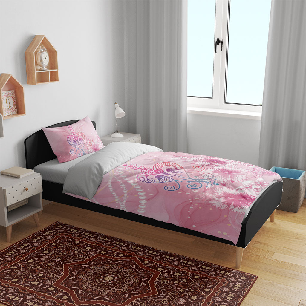 Afro Vodou Erzulie Freda Bedding Set Hibiscus & Pearls