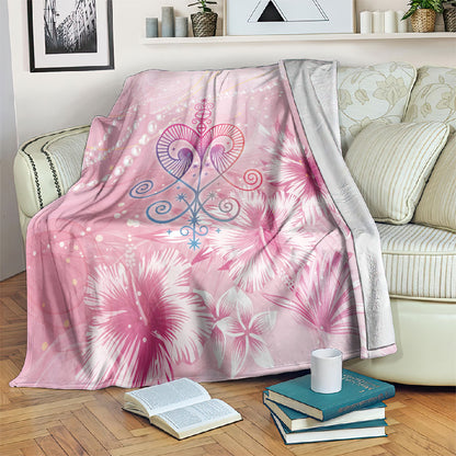 Afro Vodou Erzulie Freda Blanket Hibiscus & Pearls