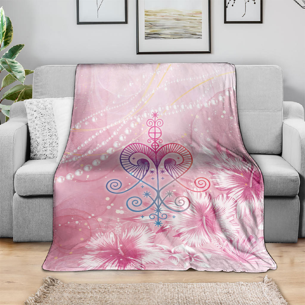 Afro Vodou Erzulie Freda Blanket Hibiscus & Pearls