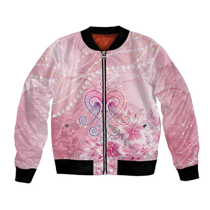 Afro Vodou Erzulie Freda Bomber Jacket Hibiscus & Pearls
