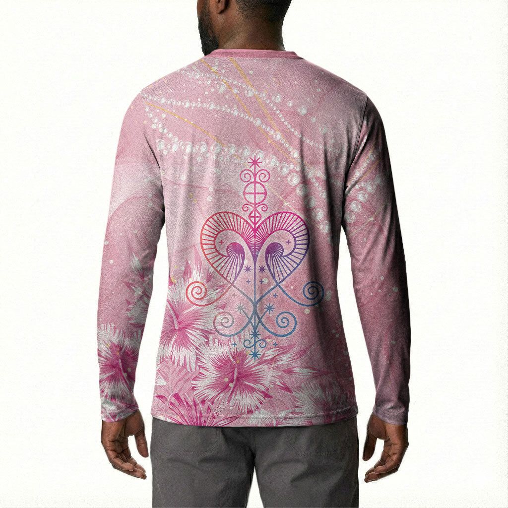 Afro Vodou Erzulie Freda Button Sweatshirt Hibiscus & Pearls