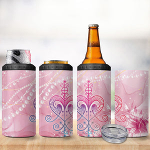 Afro Vodou Erzulie Freda 4 in 1 Can Cooler Tumbler Hibiscus & Pearls