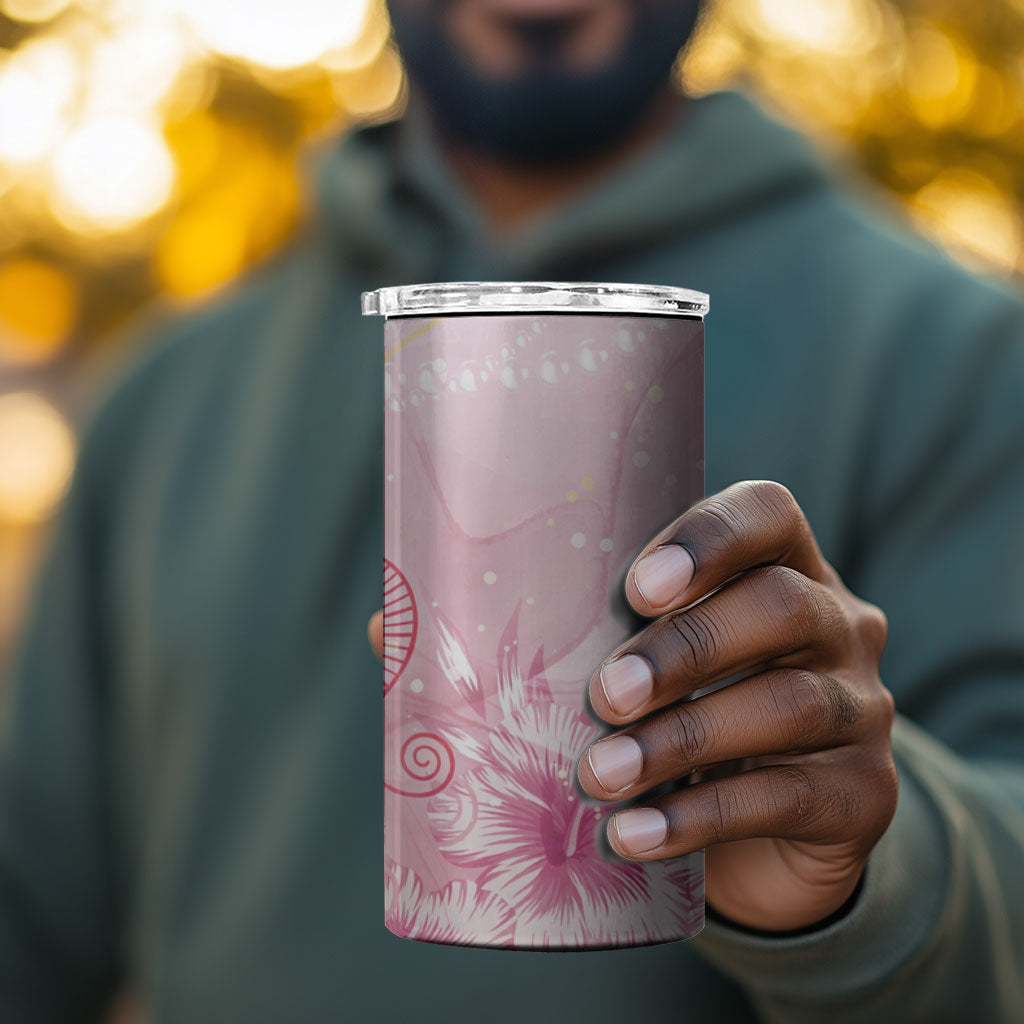 Afro Vodou Erzulie Freda 4 in 1 Can Cooler Tumbler Hibiscus & Pearls