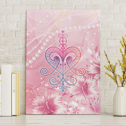 Afro Vodou Erzulie Freda Canvas Wall Art Hibiscus & Pearls