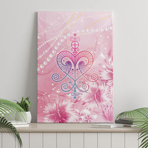 Afro Vodou Erzulie Freda Canvas Wall Art Hibiscus & Pearls