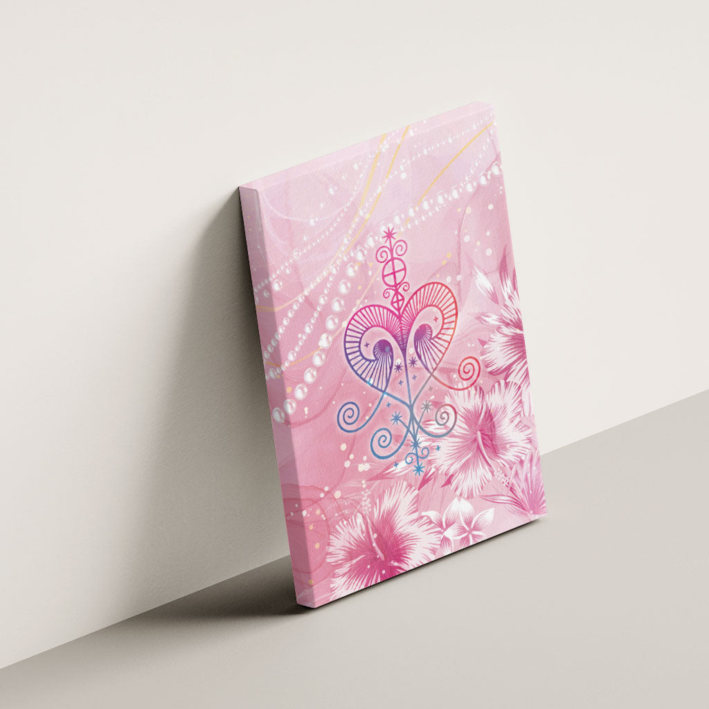 Afro Vodou Erzulie Freda Canvas Wall Art Hibiscus & Pearls