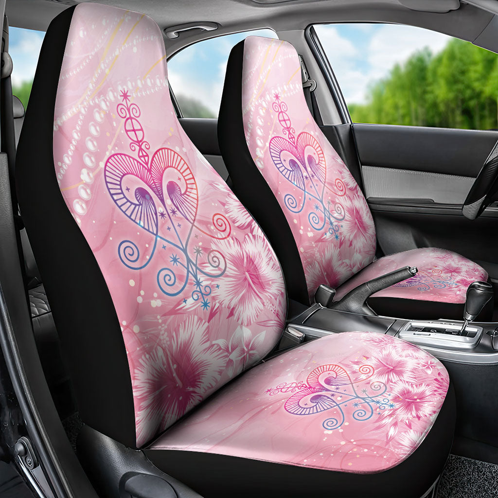 Afro Vodou Erzulie Freda Car Seat Cover Hibiscus & Pearls