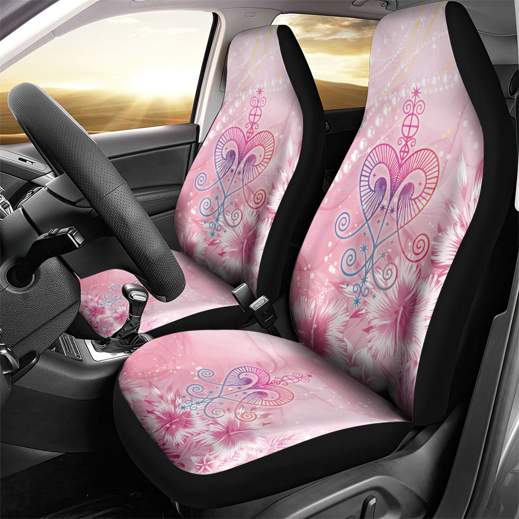 Afro Vodou Erzulie Freda Car Seat Cover Hibiscus & Pearls