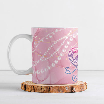 Afro Vodou Erzulie Freda Ceramic Mug Hibiscus & Pearls