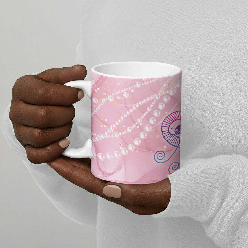 Afro Vodou Erzulie Freda Ceramic Mug Hibiscus & Pearls