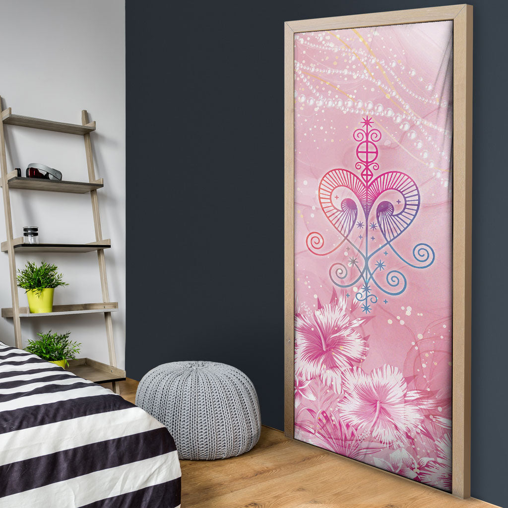 Afro Vodou Erzulie Freda Door Cover Hibiscus & Pearls
