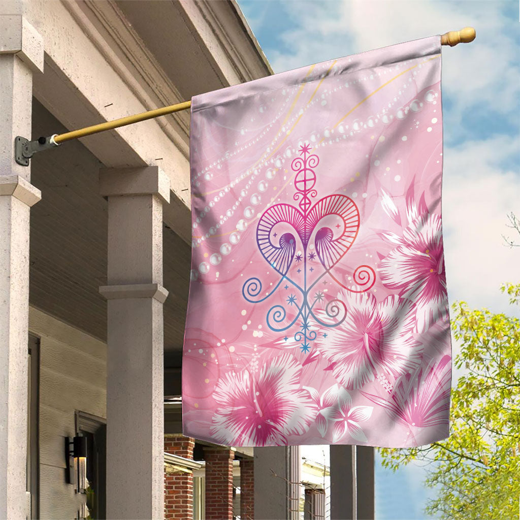 Afro Vodou Erzulie Freda Garden Flag Hibiscus & Pearls
