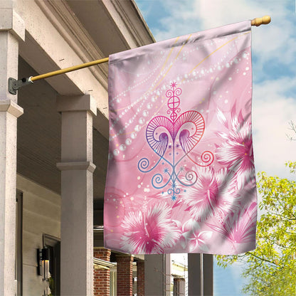 Afro Vodou Erzulie Freda Garden Flag Hibiscus & Pearls