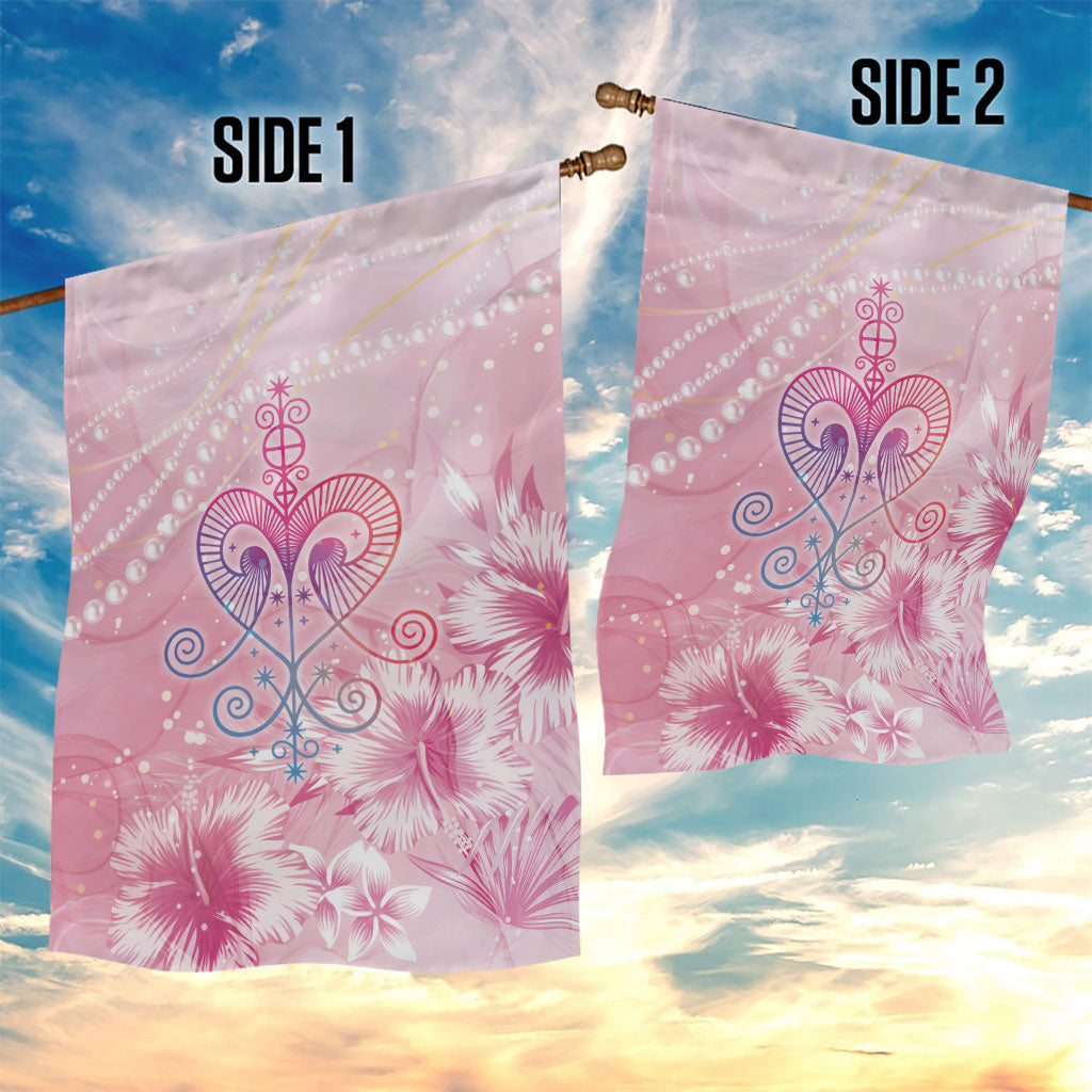 Afro Vodou Erzulie Freda Garden Flag Hibiscus & Pearls