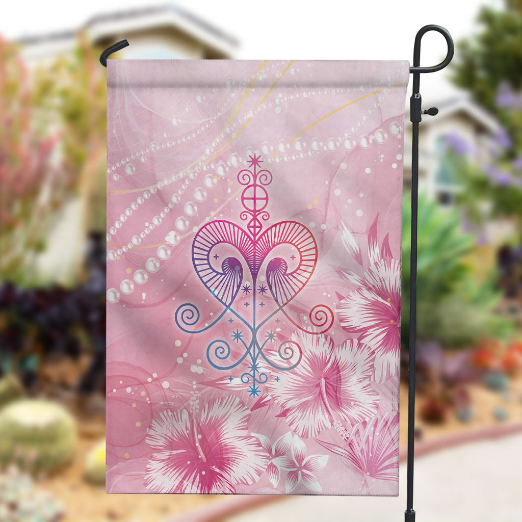 Afro Vodou Erzulie Freda Garden Flag Hibiscus & Pearls