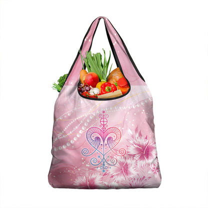 Afro Vodou Erzulie Freda Grocery Bag Hibiscus & Pearls