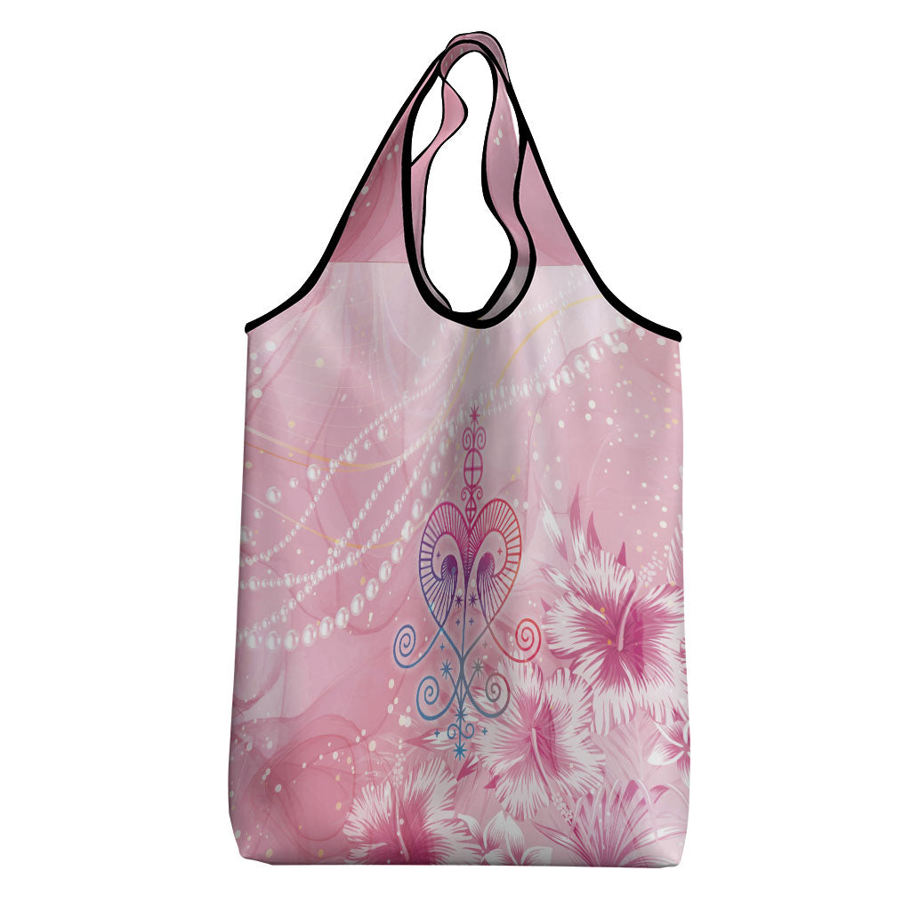 Afro Vodou Erzulie Freda Grocery Bag Hibiscus & Pearls