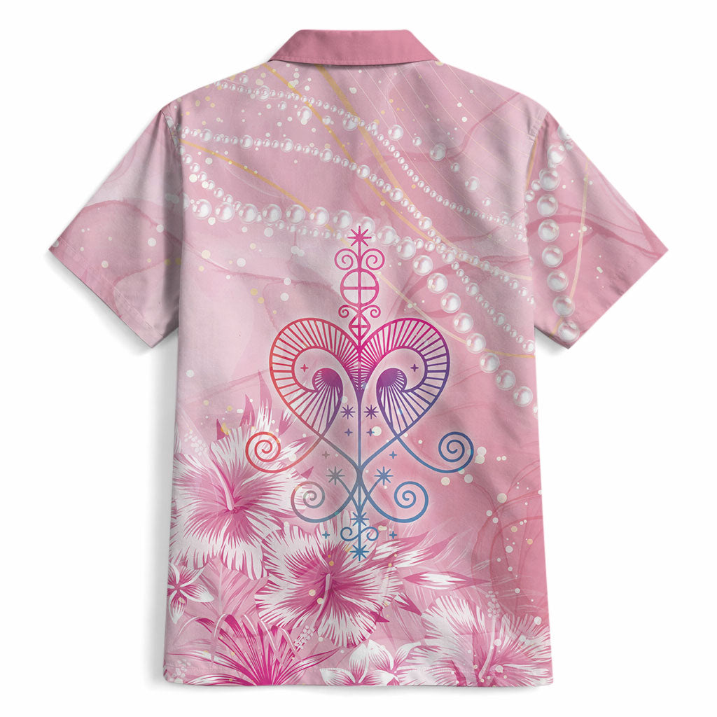 Afro Vodou Erzulie Freda Hawaiian Shirt Hibiscus & Pearls