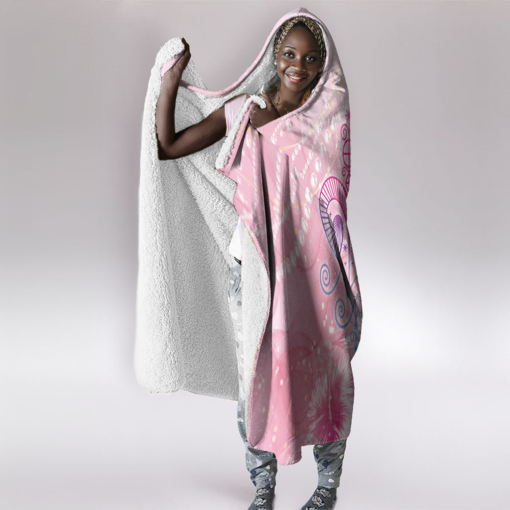 Afro Vodou Erzulie Freda Hooded Blanket Hibiscus & Pearls
