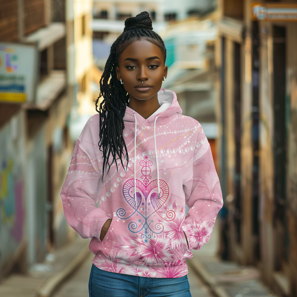 Afro Vodou Erzulie Freda Hoodie Hibiscus & Pearls