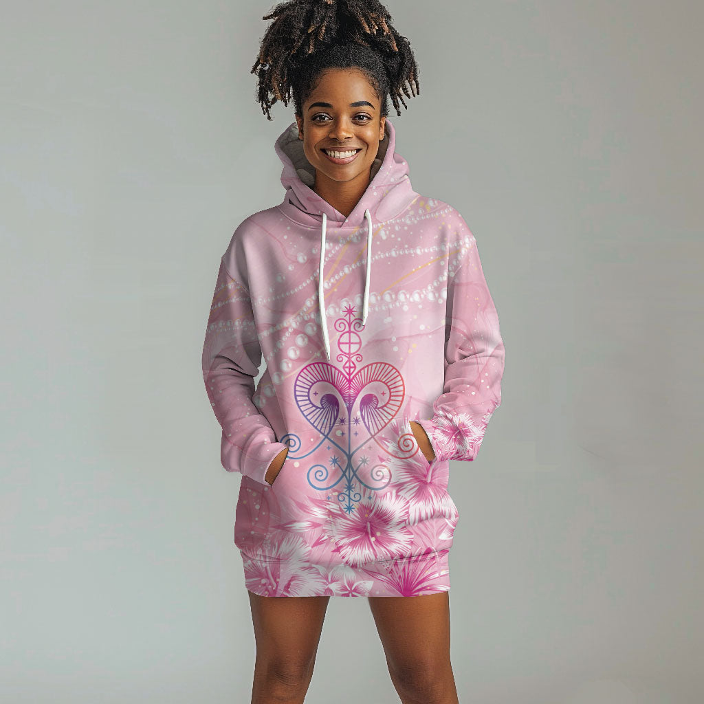 Afro Vodou Erzulie Freda Hoodie Dress Hibiscus & Pearls