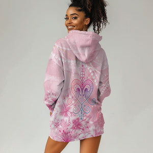 Afro Vodou Erzulie Freda Hoodie Dress Hibiscus & Pearls